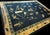 Textile Sensational Navy Blue and Tan Color With Chinoiserie Pattern Antique Chinese Peking Rug For Sale - Image 7 of 7
