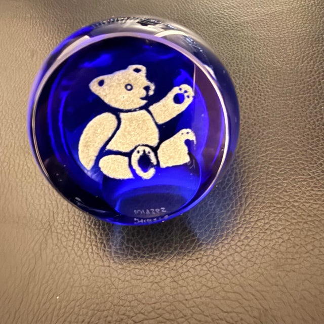2000 - 2009 Vintage Caithness Scotland Art Glass "Teddy" Paperweight - Signed & Numbered For Sale - Image 5 of 7