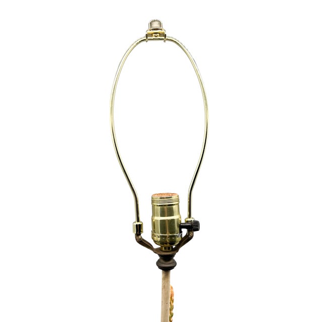 Chapman Manufacturing Company Vintage Italian-Inspired Tole Wheat Sheaf Table Lamp – Hollywood Regency / French Country For Sale - Image 4 of 11