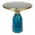 Bellini Modern Ritz Glass Side Table in Blue For Sale