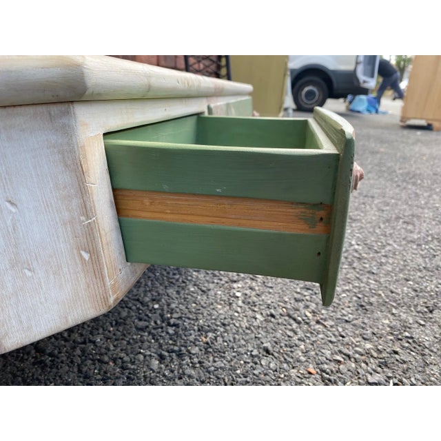 Celadon Late 20th Century Iron and Wood Hutch and Server - 2 Pieces For Sale - Image 8 of 12