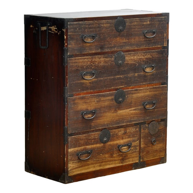 Japanese Tansu Chest of Drawers, 1870 For Sale