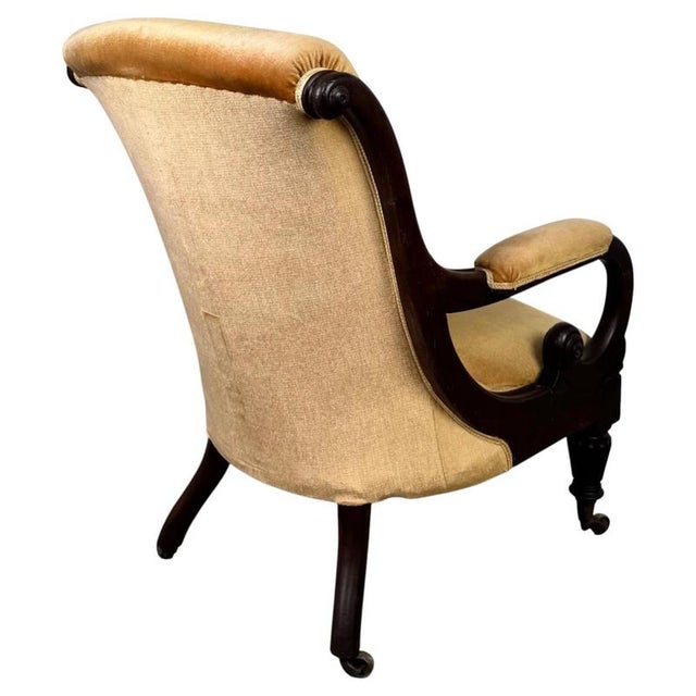 Brown 19th Century Antique English William IV Mahogany Armchairs, Set of 2 For Sale - Image 8 of 15