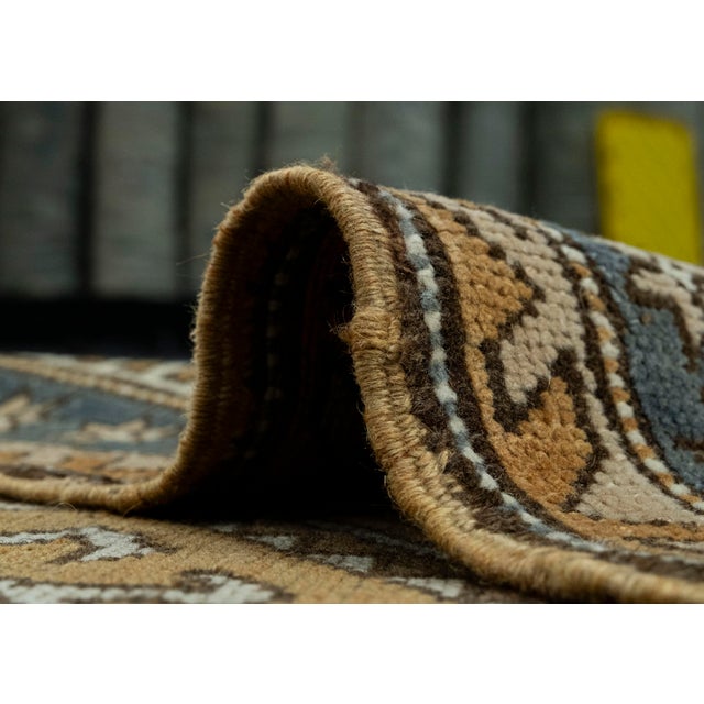 Brown Turkish Vintage Rug 4'5" x 6'2" #16074 For Sale - Image 8 of 8