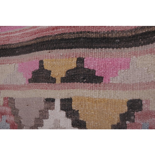 Vintage Striped Turkish Kilim Runner - Hallway Kilim 2'6'' X 24'5'' For Sale - Image 9 of 12