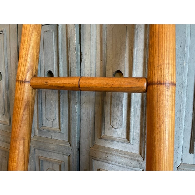 French Library Ladder in Faux Bamboo, 1890s For Sale - Image 6 of 11