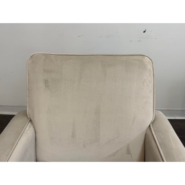 Ivory Circa 1960's French Lounge Arm Chairs, Pair For Sale - Image 8 of 12