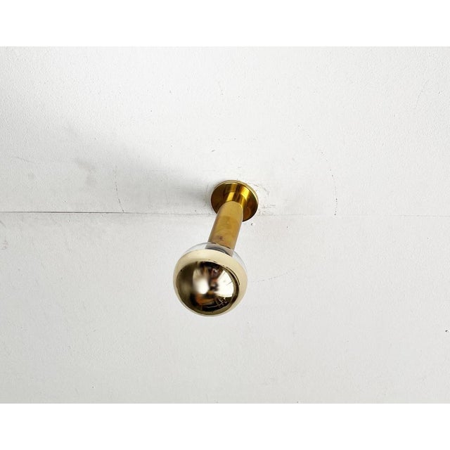 Vintage Space Age German Brass Ceiling Lamp by Motoko Ishii for Staff, 1970s For Sale - Image 16 of 18