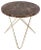 Brown Emperador Marble and Brass Mini O Table by OxDenmarq For Sale