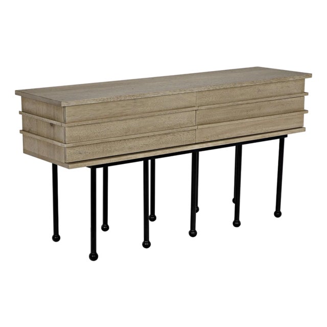 NOIR Oliver Console, Washed Walnut For Sale