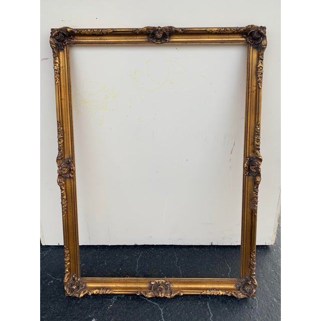 19th Century Large Antique Gold Wood Frame Chairish