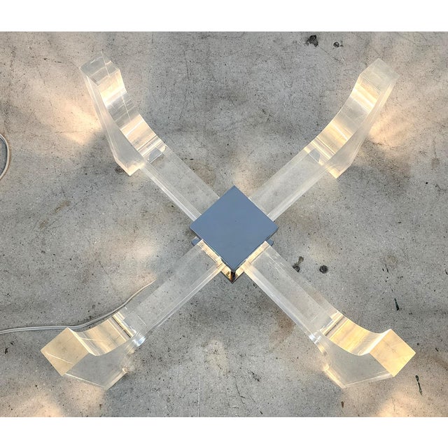 Illuminated Lucite Coffee Table by Philippe Jean France 1970s For Sale - Image 9 of 12
