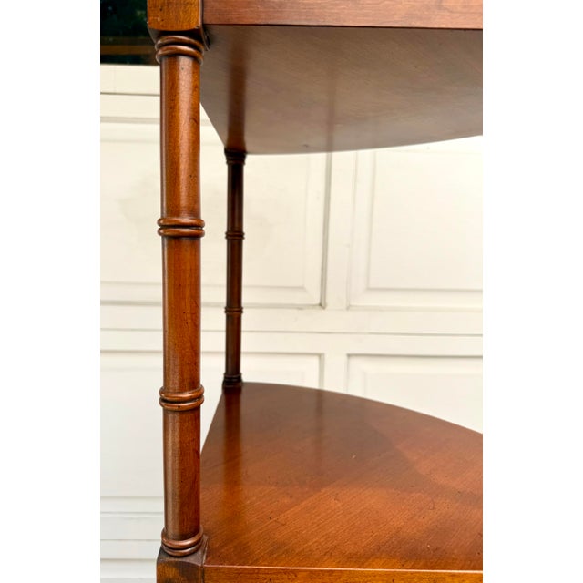 English Traditional Faux Bamboo Five-Tier Corner Étagère For Sale - Image 11 of 14