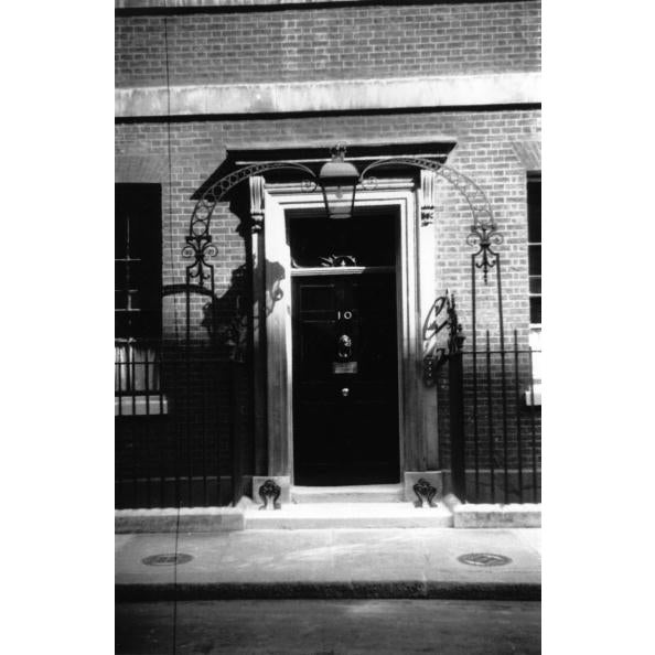 Ten Downing St The door of 10 Downing Street, London, the official residence of the British prime minister. Original...