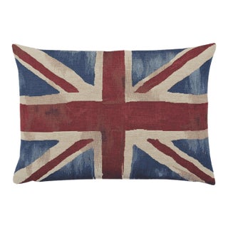 Union Jack-Vintage Tapestry Cushion With Feather Filler - 33x46cm (13"x18") For Sale
