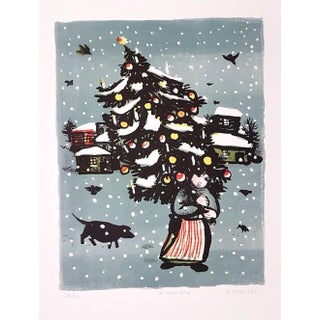 December - Original Lithograph by Francesco Tabusso - 1968 1968 For Sale