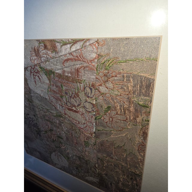 18th Century Metalic Thread Brocade Fragment Framed For Sale - Image 4 of 8