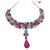 Bochic "Capri" Vintage Ruby, Emerald & Sapphire Necklace - 18K Gold & Silver For Sale - Image 15 of 18