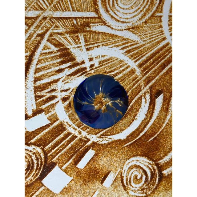 German Handmade Fused Glass Wall Art with Radiant Earth and Planets, 1990s For Sale - Image 10 of 14