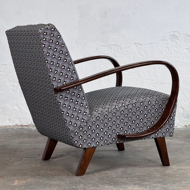Wood Type C Armchairs by Jindřich Halabala for Up Závody, 1930s, Set of 2 For Sale - Image 7 of 8