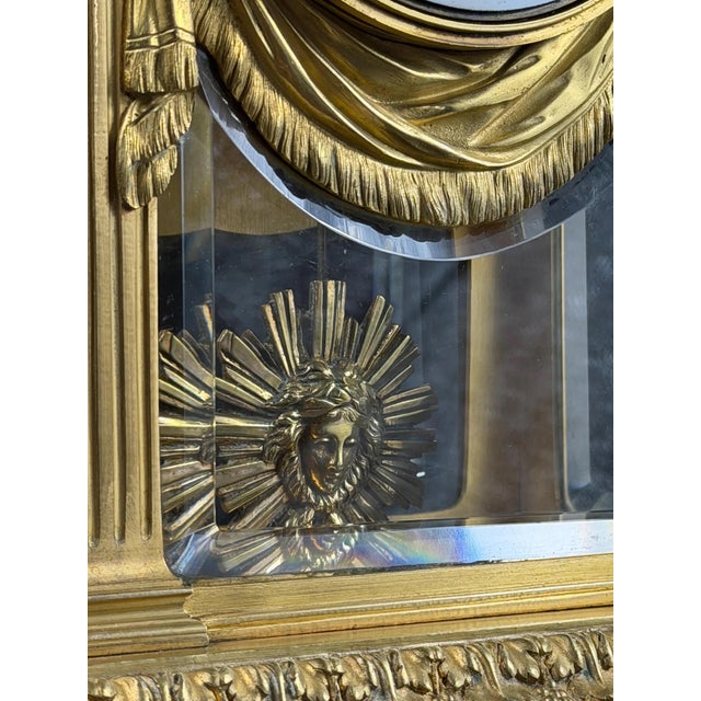 Antique French Louis XVI Style Ormolu Mantel Clock with Ed. Minart Movement from F. Barbedienne, 1850s For Sale - Image 12 of 18