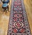 Vintage Persian Bakhtiari Wide Runner, Handwoven Wool, Floral Bouquet Design, Navy & Red, 4x13 For Sale - Image 9 of 17