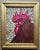 Hollywood Regency Vintage Decorative Oil Painting of Rooster on Canvas For Sale - Image 3 of 6
