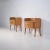 Matched bedside tables made in Italy in the 1950s. Frames are solid and veneered oak, conservatively restored to retain...
