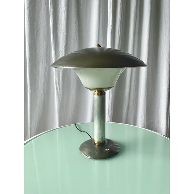 Gold Vintage Art Deco 350 Table Lamp by Jumo, 1960s For Sale - Image 8 of 16