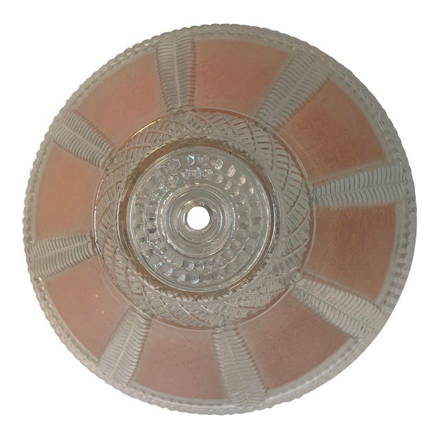 Vintage Art Deco Ceiling Glass Light Cover For Sale