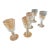 Late 20th Century Set of Five Charming Small Wine Glasses For Sale