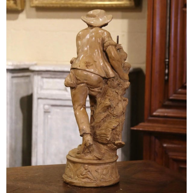 19th Century French Terracotta Farmer Sculpture For Sale - Image 10 of 13