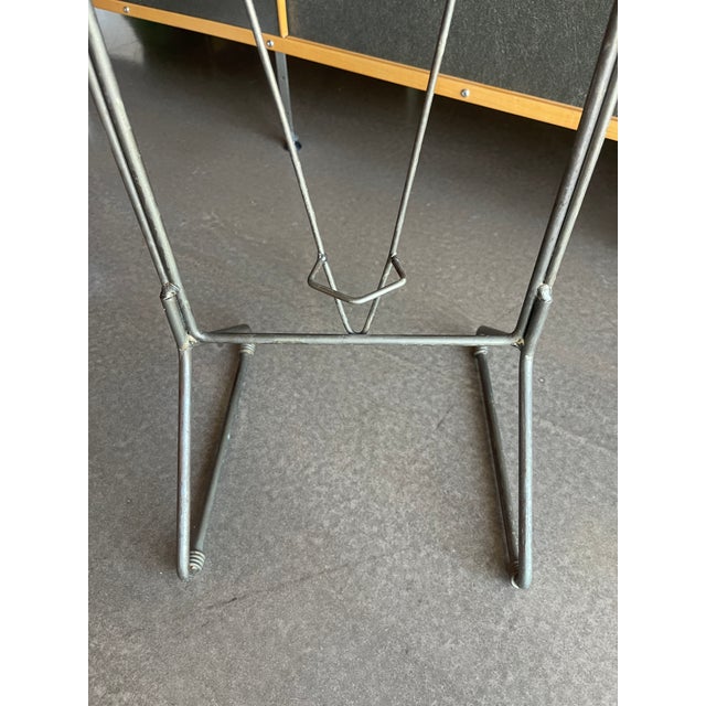 Vintage French Machine Age Valet Metal Stand Ball Feet Atomic Design For Sale In Las Vegas - Image 6 of 9