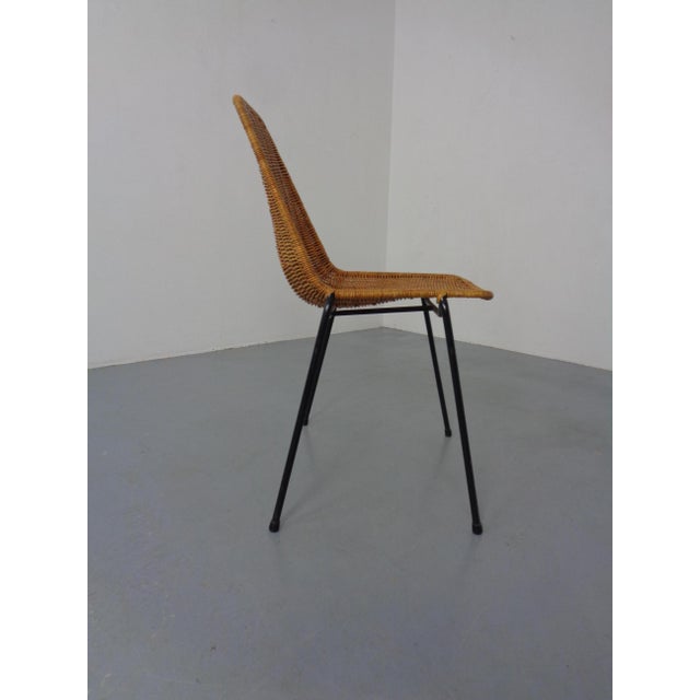 Mid-Century Modern Vintage Basket Chair by Gian Franco Legler, Italy, 1950s For Sale - Image 3 of 12