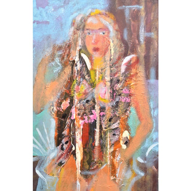 Early 21st Century Uldis Krauze, Nightgown, 2020, Oil Painting on Board For Sale - Image 5 of 9