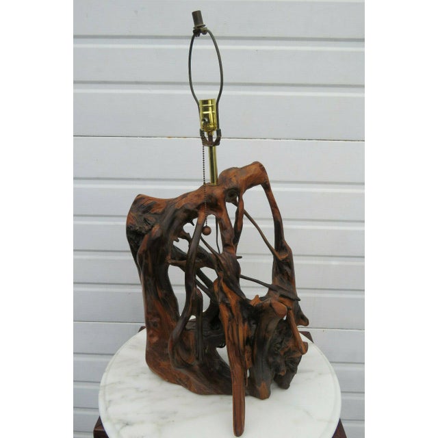 Mid Century Modern Natural Driftwood Tree Root Table Lamp Chairish