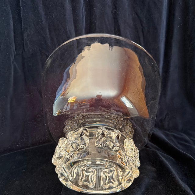 Mid-Century Modern Mid 20th Century Steuben Crystal Footed Pedestal Punch Bowl For Sale - Image 3 of 11