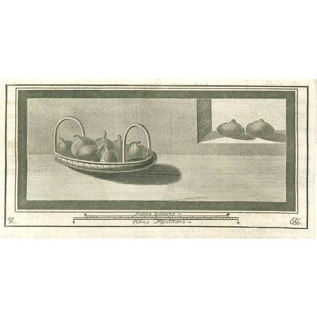 Still Life Fresco from "Antiquities of Herculaneum" is an etching on paper realized by Various Authors in the 18th...