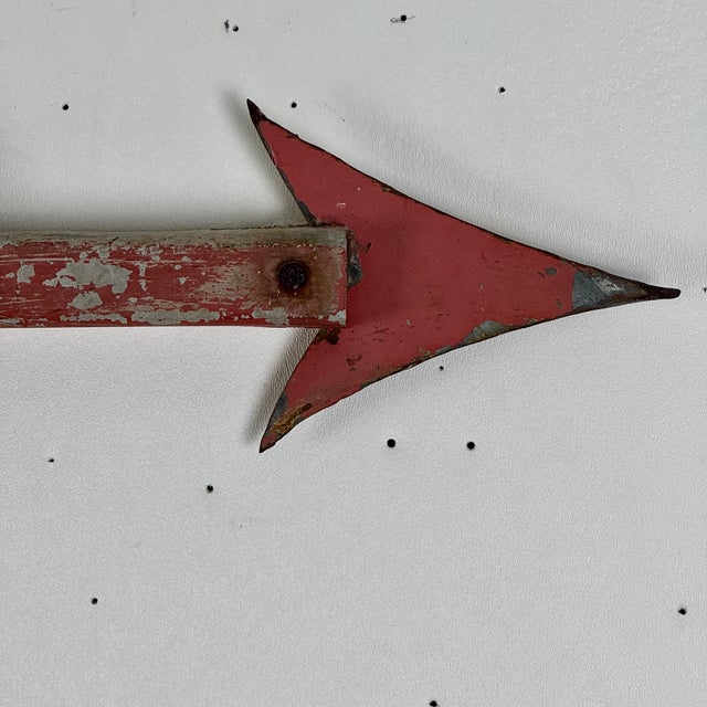 1920s Primitive Folk Art Handmade & Painted Wood Horse on Metal Arrow Weathervane For Sale In New York - Image 6 of 10