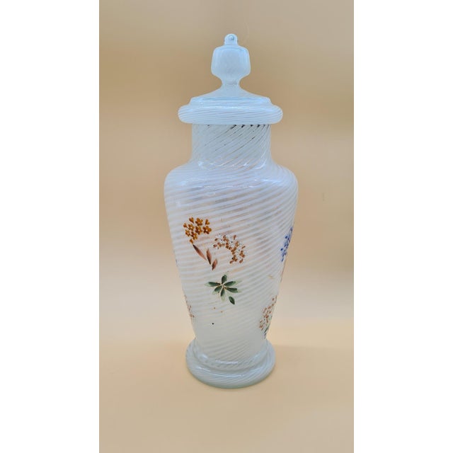 Glass White Murano Glass Vase, Reticello,, Italy, 1960s. For Sale - Image 7 of 15