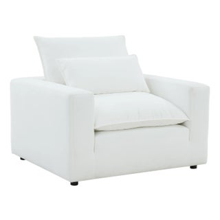 Cali Pearl Performance Fabric Arm Chair For Sale