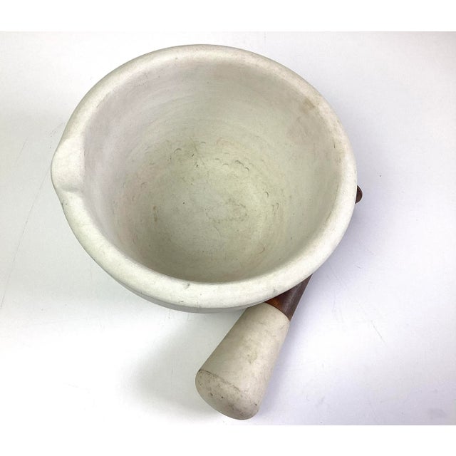 Late 19th Century 1900s Antique Victorian Ceramic Mortar and Pestle For Sale - Image 5 of 6