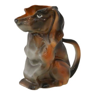 Antique Royal Bayreuth Figural Dachshund Porcelain Creamer, C. 1902-1920s For Sale