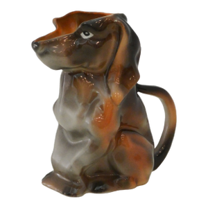 Antique Royal Bayreuth Figural Dachshund Porcelain Creamer, C. 1902-1920s