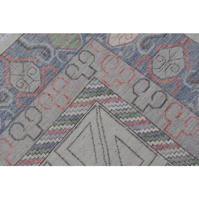 Hand Knotted Colorful Khotan Rug by Keivan Woven Arts, 9'8" X 13'0 For Sale - Image 12 of 12