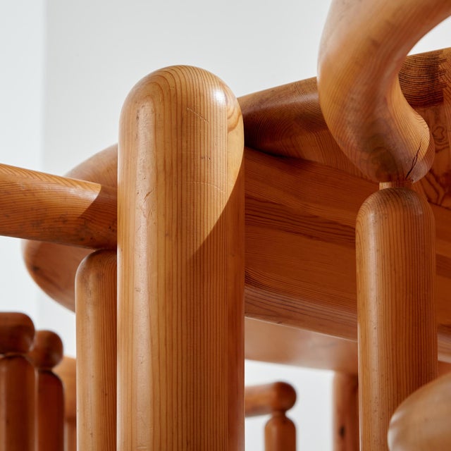 Pinewood Dining Set by Rainer Daumiller for Hanex, 1980s, Set of 7 For Sale - Image 9 of 18