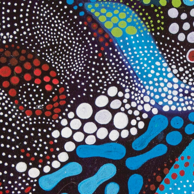 Contemporary The Hedgehog— Abstract Expressionist Painting, Oil Markers and Acrylics on Canvas, 16 × 16 In For Sale - Image 3 of 6