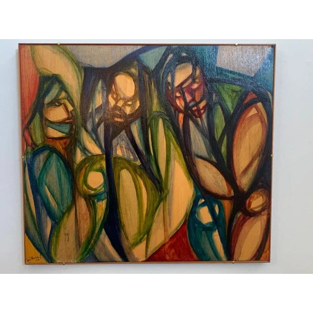 Maria Luisa Stanzani, Painting, 1978, Oil on Panel For Sale - Image 6 of 8