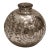 Vintage Antique Mercury Glass Vase With Hand Painted Raised and Textured Gold Leaf Motif For Sale