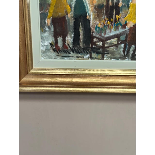 Arne Wallsten, Market Scene, 1960s, Oil Painting on Canvas, Framed For Sale - Image 7 of 18